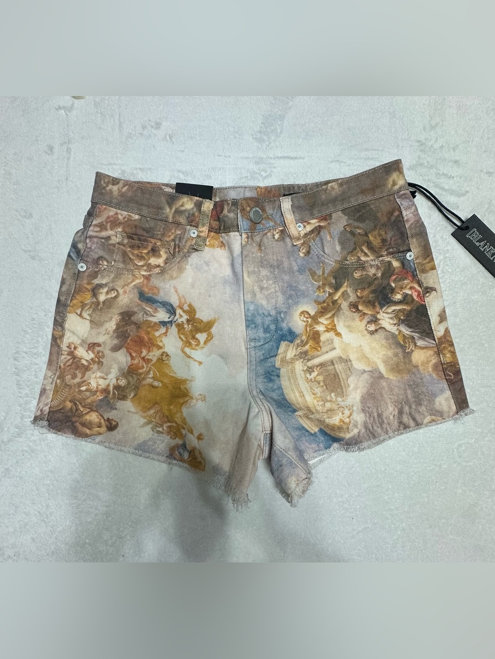 NWT BlankNYC High Rise Shorts “ The Barrow” Angel Art Size 27
